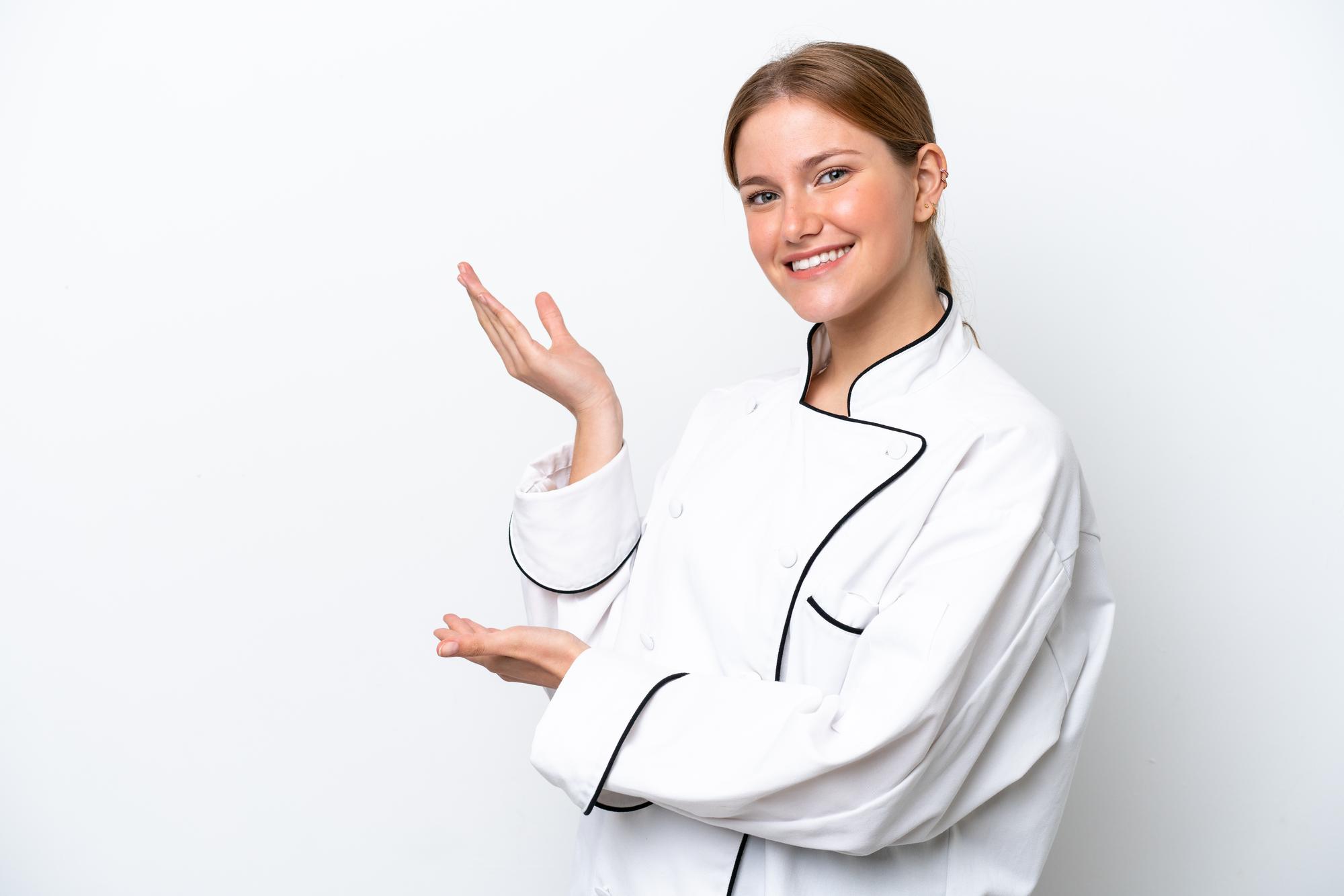 Chef greeting students in atelier